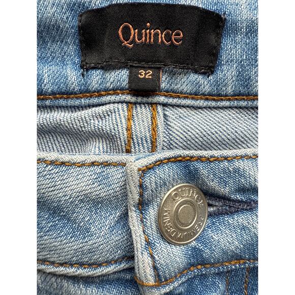 Quince Cropped Wide-Leg Denim Jeans in Light Blue Size 32 - Picture 7 of 7